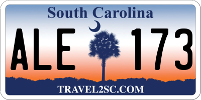 SC license plate ALE173