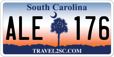 SC license plate ALE176
