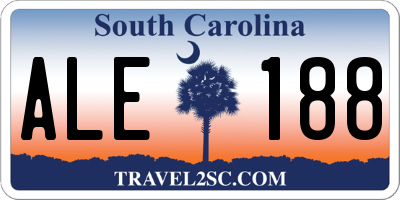 SC license plate ALE188