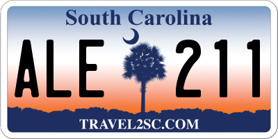 SC license plate ALE211