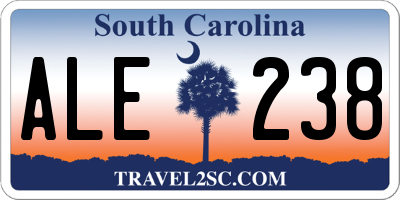 SC license plate ALE238