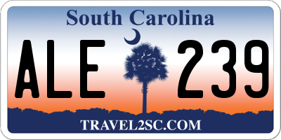 SC license plate ALE239