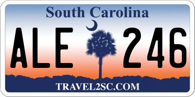 SC license plate ALE246