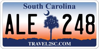 SC license plate ALE248