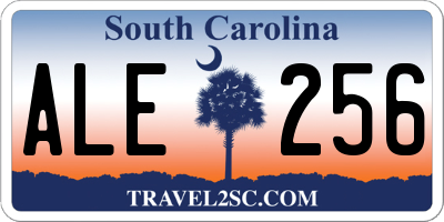 SC license plate ALE256