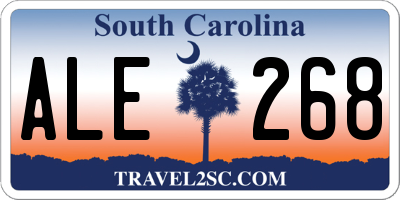 SC license plate ALE268