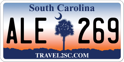 SC license plate ALE269