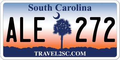 SC license plate ALE272
