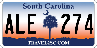 SC license plate ALE274
