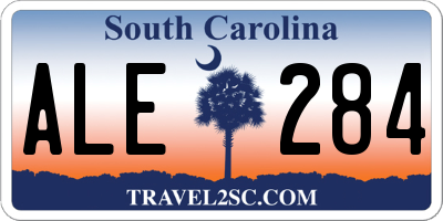 SC license plate ALE284