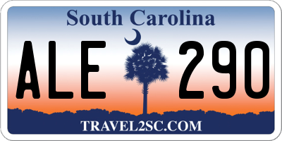 SC license plate ALE290