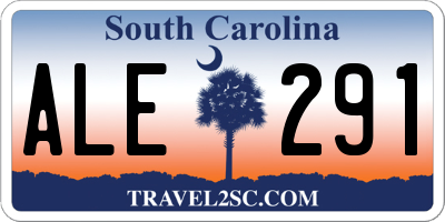 SC license plate ALE291