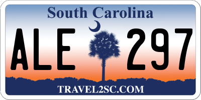 SC license plate ALE297