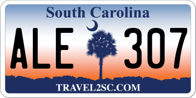 SC license plate ALE307