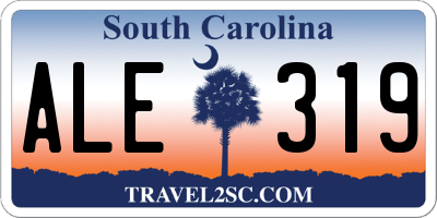 SC license plate ALE319