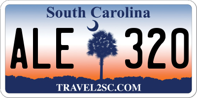 SC license plate ALE320