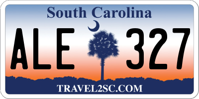 SC license plate ALE327