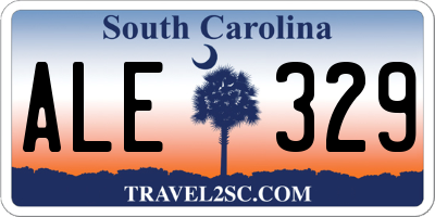 SC license plate ALE329