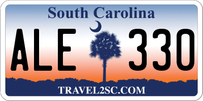 SC license plate ALE330
