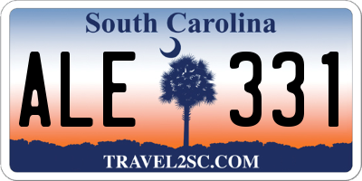 SC license plate ALE331