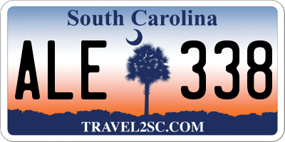 SC license plate ALE338