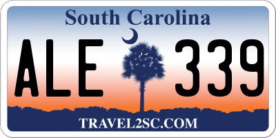 SC license plate ALE339