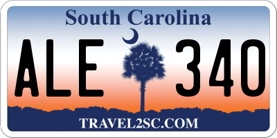 SC license plate ALE340