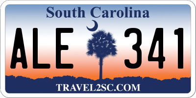 SC license plate ALE341