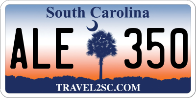 SC license plate ALE350