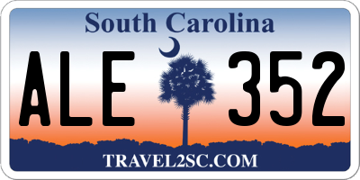 SC license plate ALE352