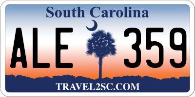SC license plate ALE359