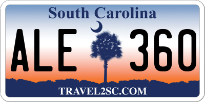 SC license plate ALE360