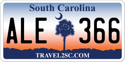 SC license plate ALE366