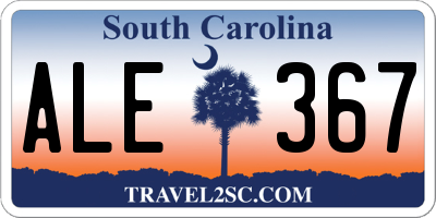 SC license plate ALE367
