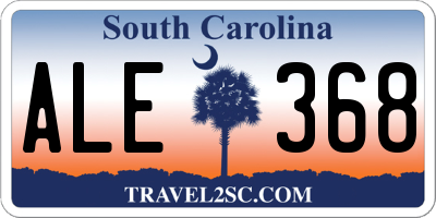 SC license plate ALE368