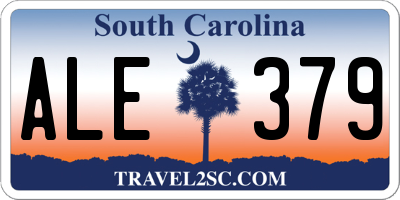SC license plate ALE379