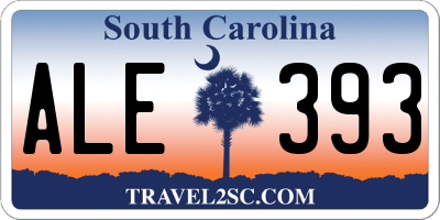 SC license plate ALE393