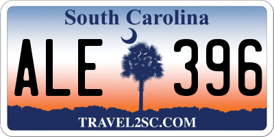 SC license plate ALE396