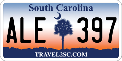 SC license plate ALE397