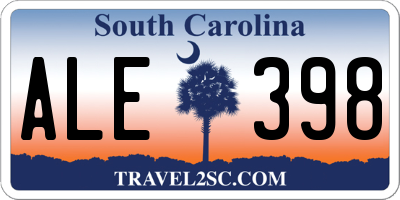 SC license plate ALE398