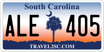 SC license plate ALE405