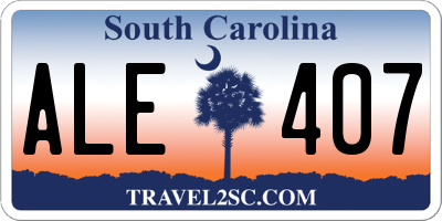 SC license plate ALE407