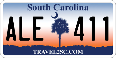 SC license plate ALE411