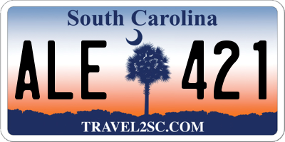 SC license plate ALE421
