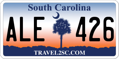 SC license plate ALE426