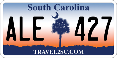 SC license plate ALE427