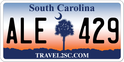 SC license plate ALE429