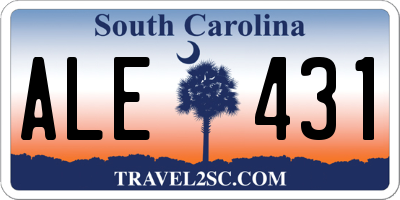 SC license plate ALE431