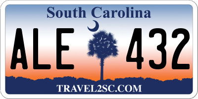 SC license plate ALE432