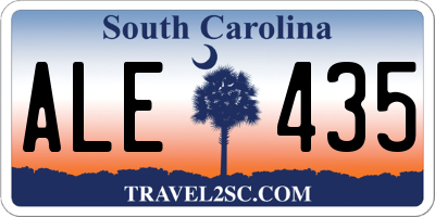 SC license plate ALE435